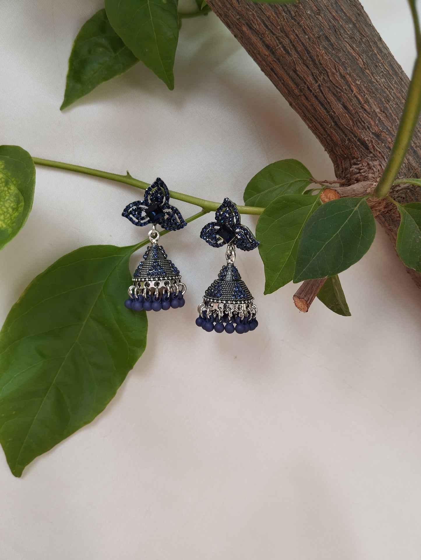 Elegant & Direct Emerald Green Floral Jhumkas