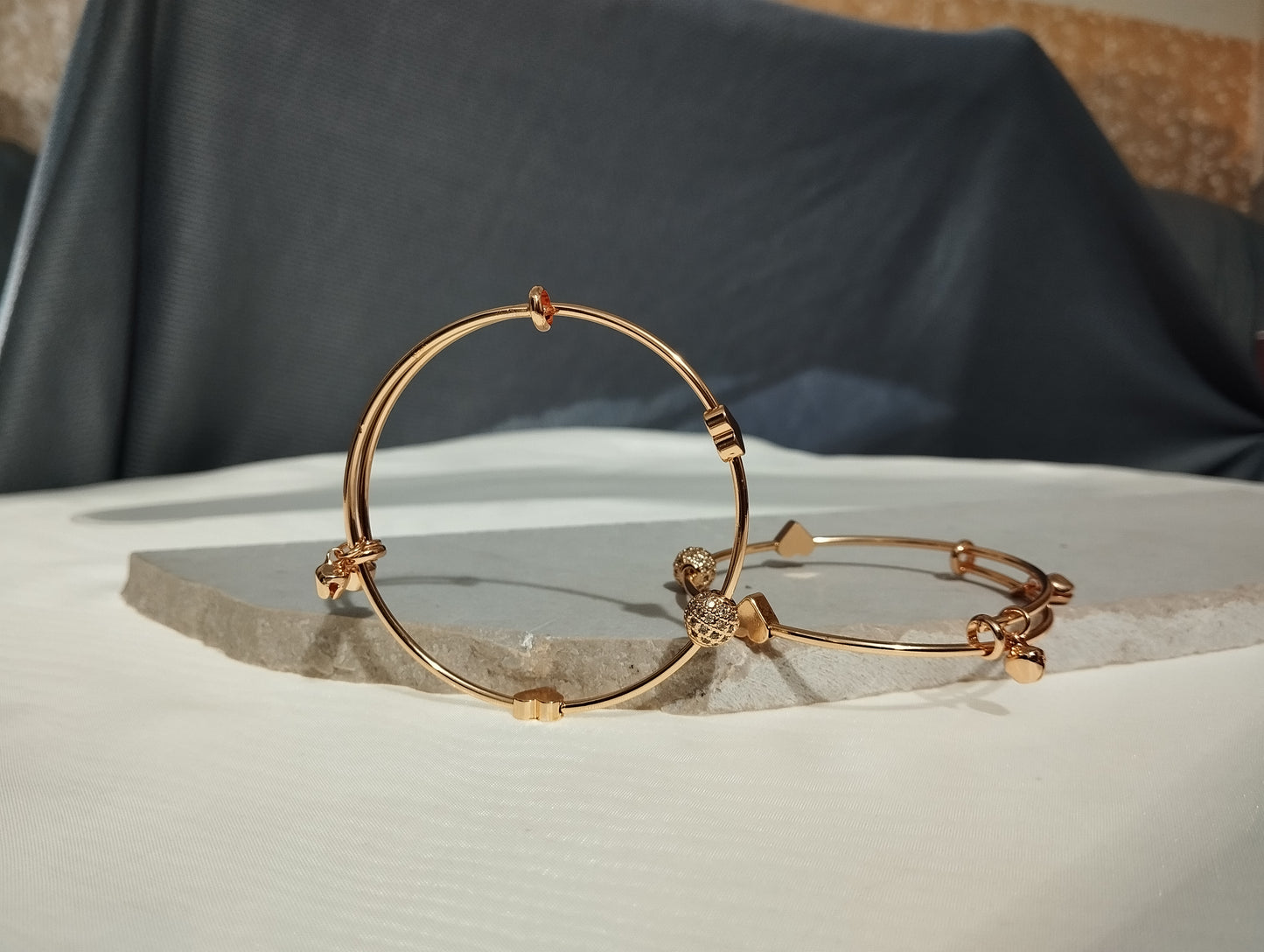 Adjustable Golden Bracelet Kara for Women