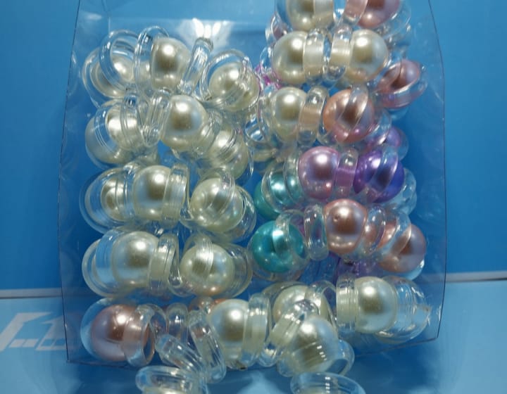 Pearl Spiral Hair Coils – No-Crease Hair Ties Set | 12 Pcs