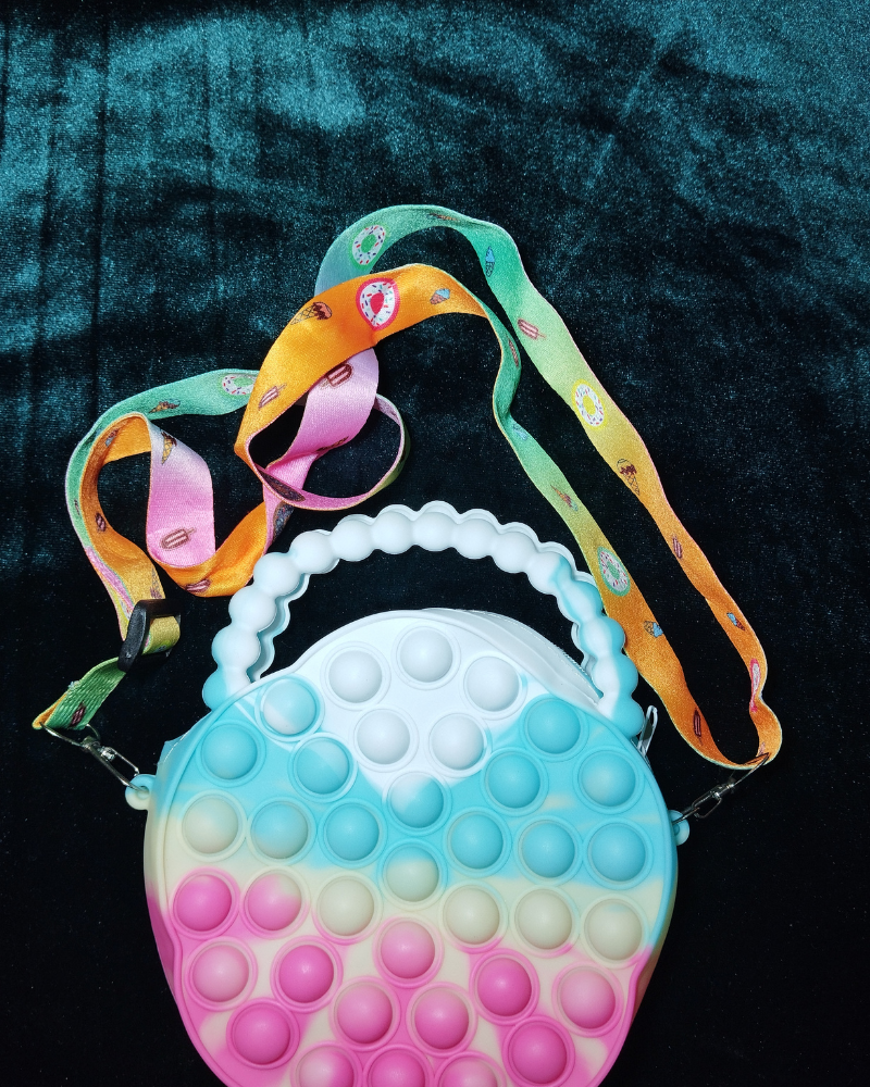 Kids Pop-It Crossbody Bag – Cute Cartoon Bubble Purse for Girls